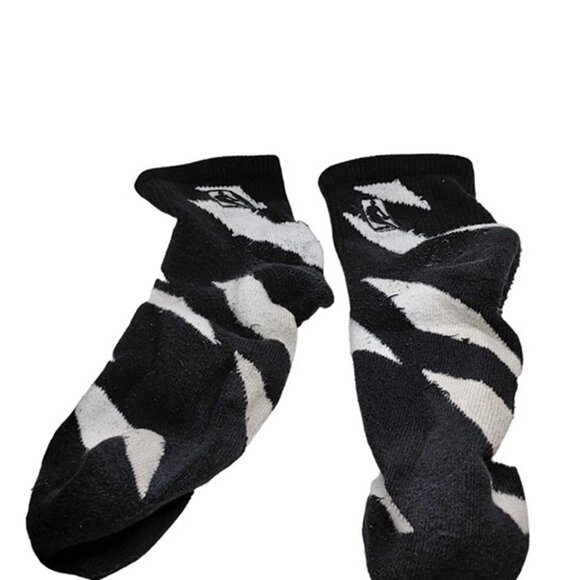 NBA ELITE Crew Basketball Socks Size Large crew socks Black/White - Picture 3 of 4